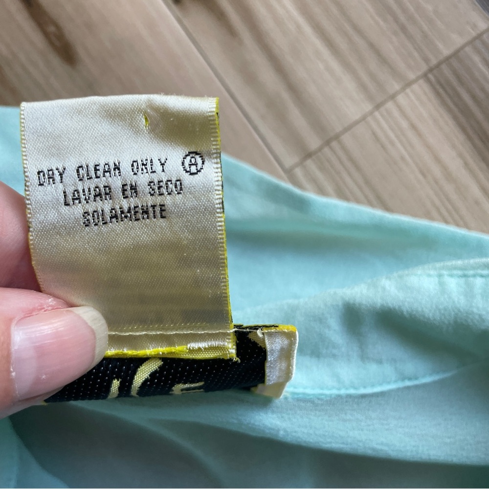 Vintage Ice Light Aqua Blouse and Camisole Set Embroidered and Beaded Size M - Picture 7 of 10